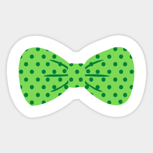 Green polkadot tie Sticker